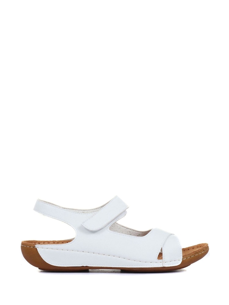 Pavers White Ladies Touch Fasten Sandals - Image 1 of 5 Pavers White Ladies Touch Fasten Sandals - Image 1 of 5