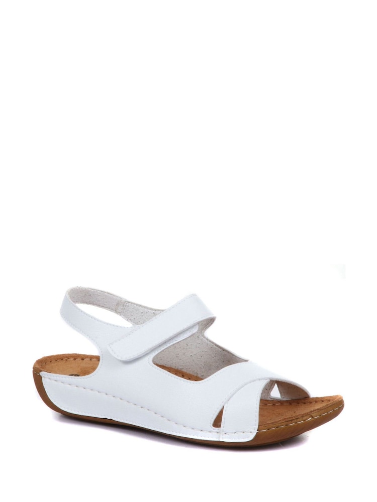 Pavers White Ladies Touch Fasten Sandals - Image 2 of 5 Pavers White Ladies Touch Fasten Sandals - Image 2 of 5