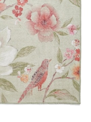 Catherine Lansfield Sage Green Pippa Floral Washable Rug - Image 4 of 5