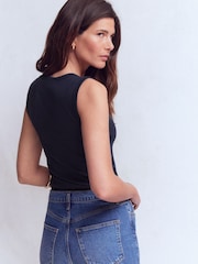 أزرق - Boden Crew Neck Henley Vest - Image 3 of 6