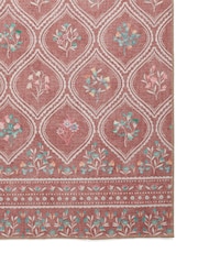 Catherine Lansfield Terracotta Cameo Floral Washable Rug - Image 4 of 5