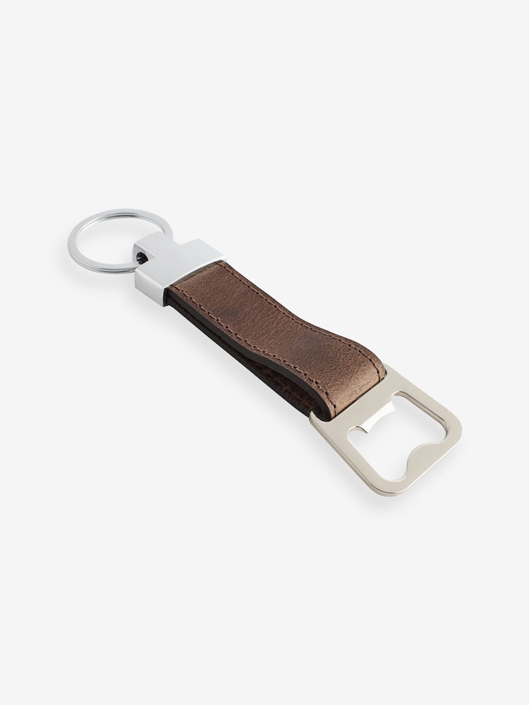 Brown Bottle Opener Keyring - Image 1 of 2