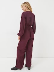 FatFace Purple Avery Wide Leg Jumpsuit - Image 2 of 4