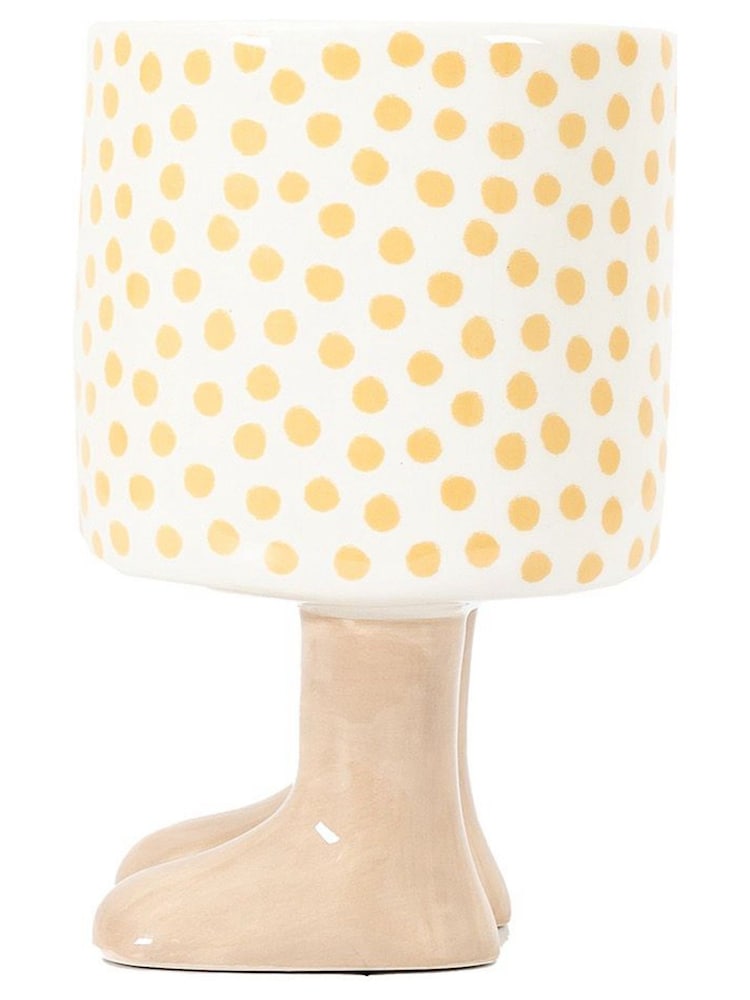 Gallery Home White Large Polka Dot Nevada Planter with Feet - Image 4 of 4