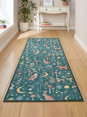 Catherine Lansfield Green Twilight Animals Washable Rug - Image 1 of 5