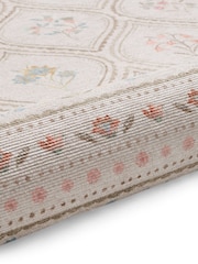 Catherine Lansfield Cream Cameo Floral Washable Rug - Image 3 of 5