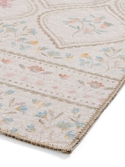 Catherine Lansfield Cream Cameo Floral Washable Rug - Image 5 of 5