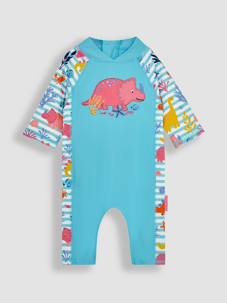 Dinosaure bleu - Combinaison de protection solaire 1 pièces JoJo Maman Bébé UPF 50
 - Image 1 of 3