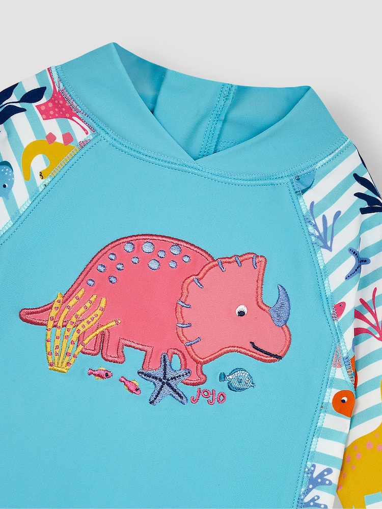 Dinosaure bleu - Combinaison de protection solaire 1 pièces JoJo Maman Bébé UPF 50
 - Image 3 of 3