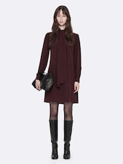 AllSaints Red Jamie Dress - Image 3 of 8