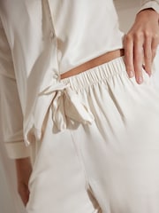 Chelsea Peers Cream Satin Bridal Lace Trim Long Pyjama Set - Image 2 of 5