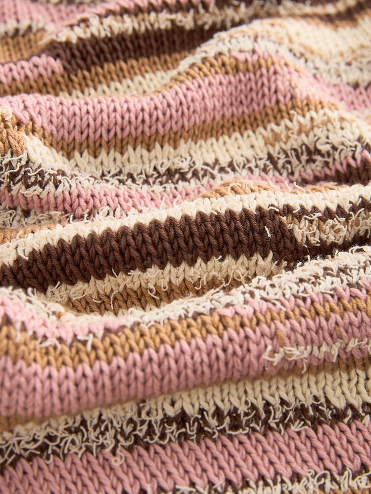 Neutral Knitted Pattern Cardigan - Image 4 of 4