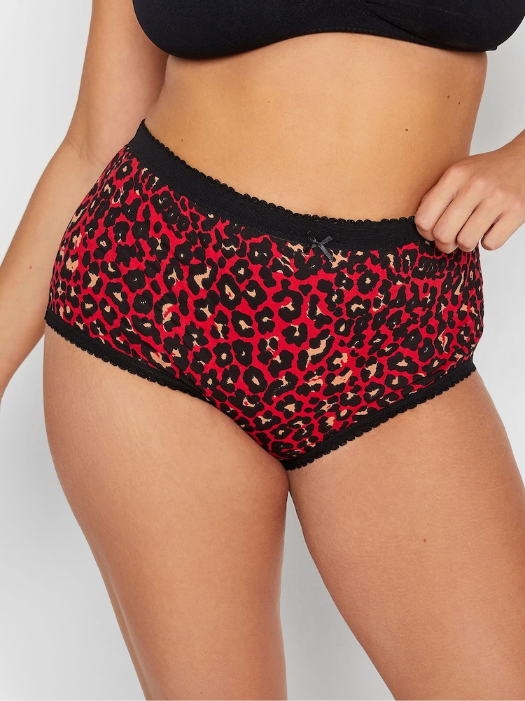 Rot - Yours Curve Voll bedeckende Slips im 5er-Pack - Bild 2 von 4 Rot - Yours Curve Voll bedeckende Slips im 5er-Pack - Bild 2 von 4