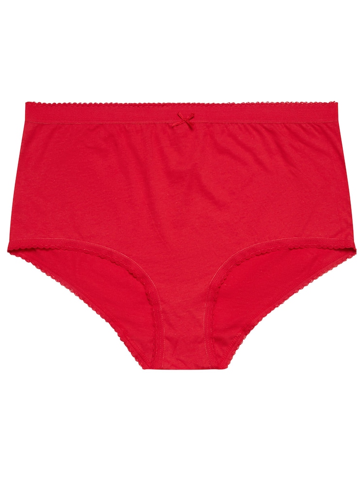 Rot - Yours Curve Voll bedeckende Slips im 5er-Pack - Bild 4 von 4