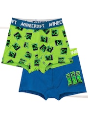 Character Green Minecraft Multipack 100% Cotton Boxers Underwear - Image 1 of 3