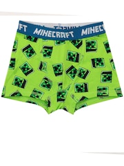 Character Green Minecraft Multipack 100% Cotton Boxers Underwear - Image 2 of 3
