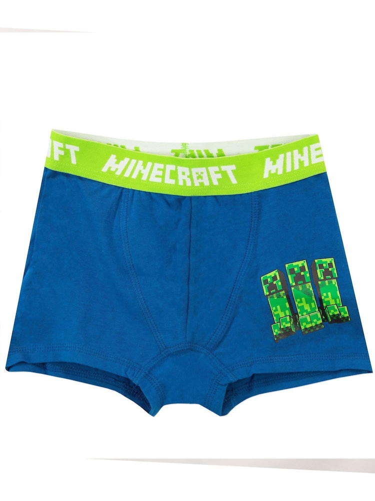 Character Green Minecraft Multipack 100% Cotton Boxers Underwear - Image 3 of 3