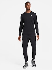 Nike Black 100% Cotton Club Long Sleeve T-Shirt - Image 1 of 7