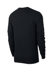Nike Black 100% Cotton Club Long Sleeve T-Shirt - Image 7 of 7