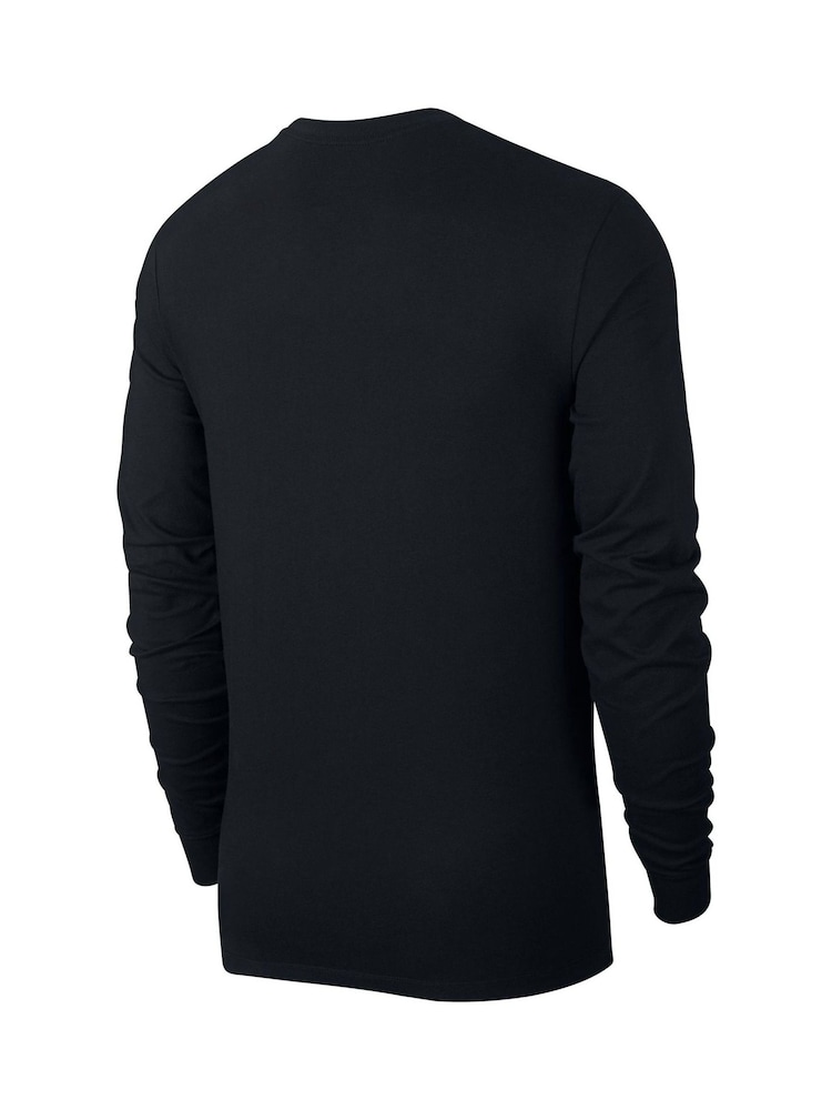 Nike Black 100% Cotton Club Long Sleeve T-Shirt - Image 7 of 7