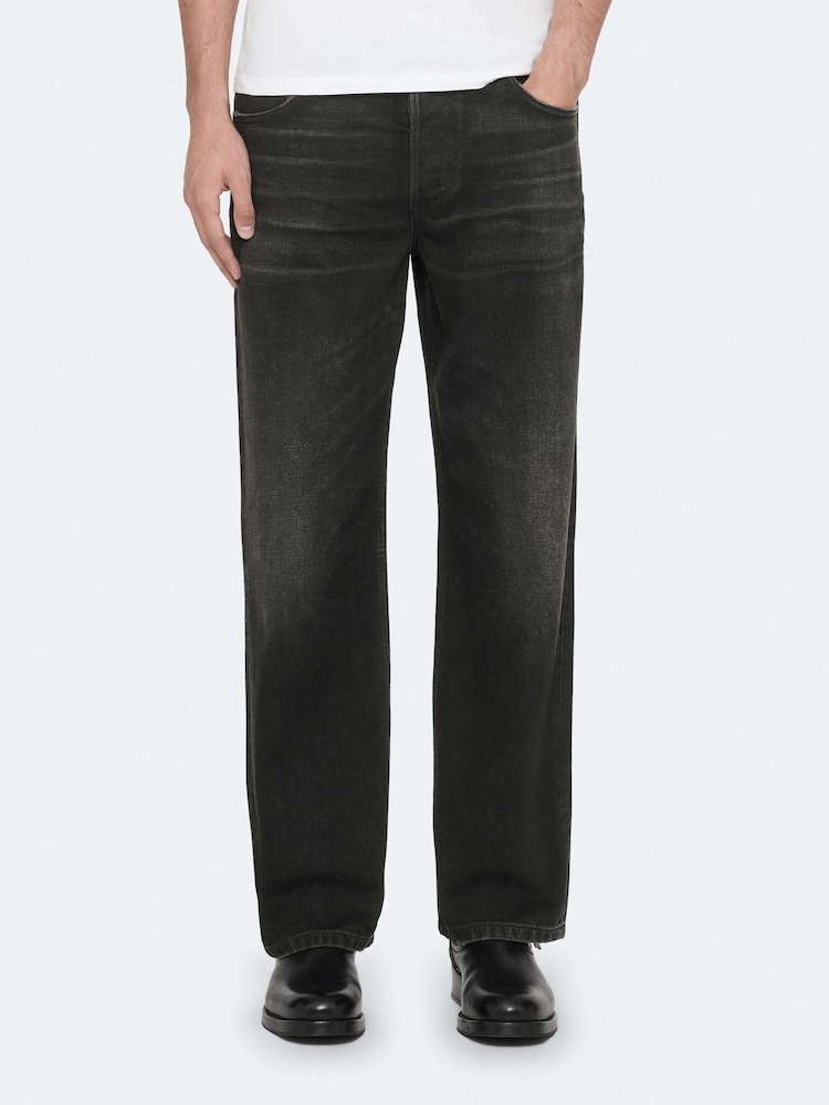 AllSaints Grey Loose Straight Jeans - Image 2 of 8
