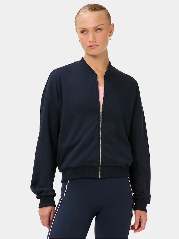 Albastru - Jachetă Sweaty Betty After Class cu fermoar - Imaginea 1 din 6