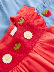 rdeča - Komplet bluze in hlač Strawberry (3mths-7yrs) - Slika 8 iz 8