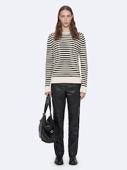 AllSaints White Astrid Crew Neck Jumper - Image 3 of 8
