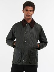 Barbour® Black Barbour® Green Bedale Wax Jacket - Image 1 of 7