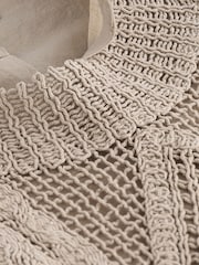 Neutral 2-in-1 100% Cotton Open Stitch Knitted Tank and Shirt Layer Jumper - Image 7 of 7