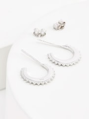 Sterlingsilber - Boho Hoop Ohrringe - Bild 1 von 3