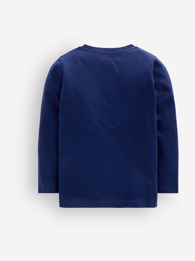 Boden Blue Longsleeve Superstitch T-Shirt - Image 2 of 3