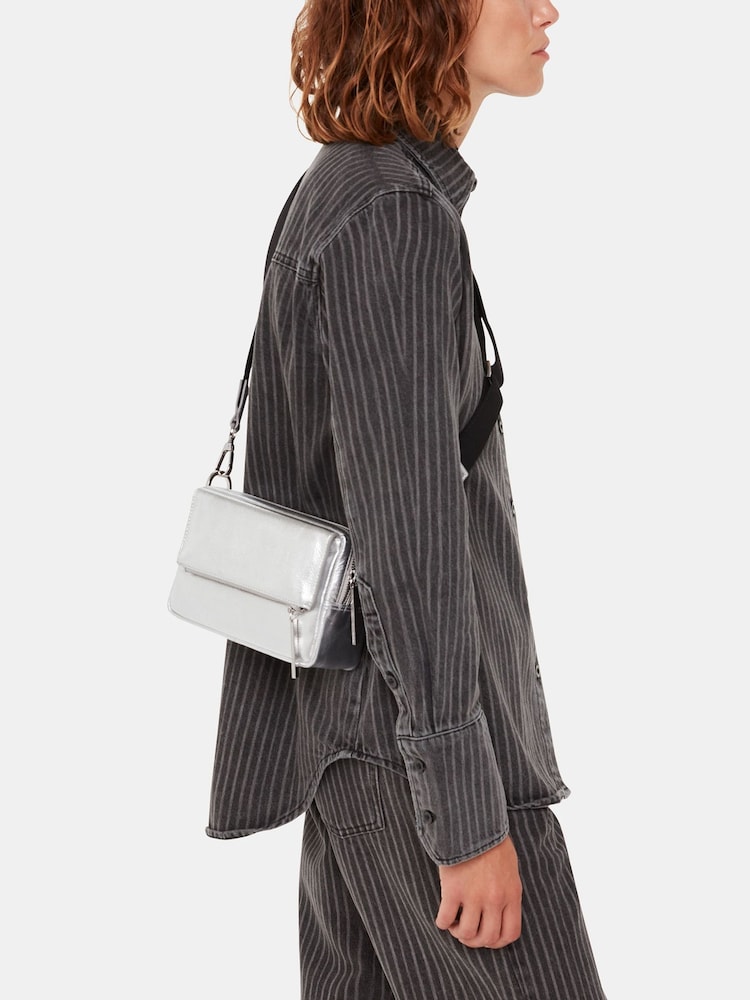 Whistles Silver Bibi Cross-Body Bag - Image 1 of 3