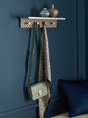 Grey Valencia Wall Shelf and Hooks - Image 1 of 9