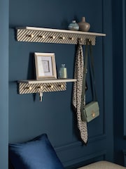 Grey Valencia Wall Shelf and Hooks - Image 3 of 9