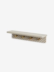 Grey Valencia Wall Shelf and Hooks - Image 6 of 9