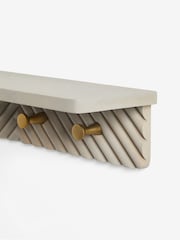 Grey Valencia Wall Shelf and Hooks - Image 8 of 9