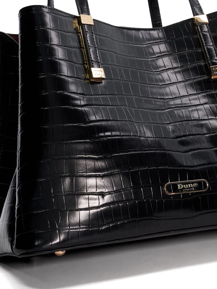 Dune London Black Dorry Tote Bag - Image 5 of 5