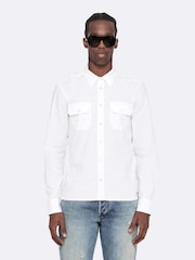 AllSaints White West Long Sleeve Shirt - Image 1 of 8