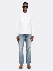 AllSaints White West Long Sleeve Shirt - Image 3 of 8