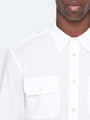 AllSaints White West Long Sleeve Shirt - Image 4 of 8