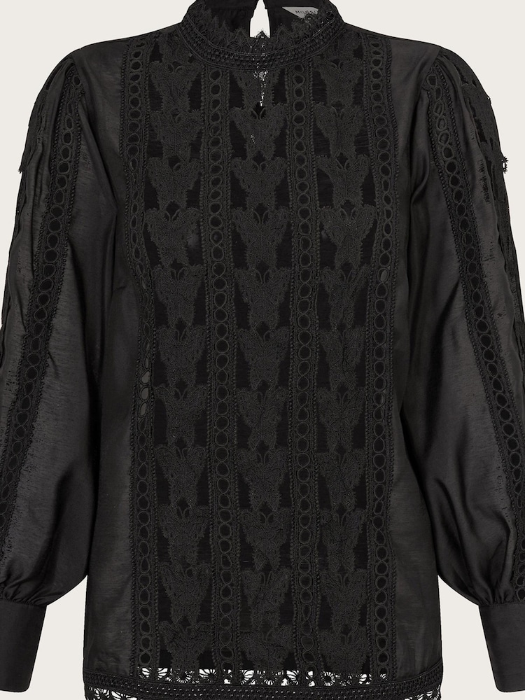 Monsoon Lola Butterfly Black Blouse - Image 5 of 5