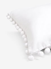 Ensemble housse de couette et taie d'oreiller pompon - Image 3 of 4