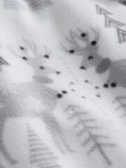 Catherine Lansfield Grey Winter Woodland Cosy and Warm Teddy Fleece Duvet Cover Set - Image 4 of 4