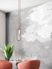 Woodchip & Magnolia Grey Flamboyance Flamingos Mural Wallpaper - Image 1 of 4