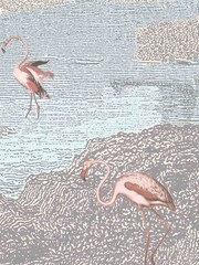 Woodchip & Magnolia Grey Flamboyance Flamingos Mural Wallpaper - Image 4 of 4