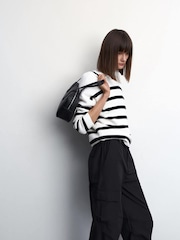 Mango Parachute Black Trousers - Image 4 of 7