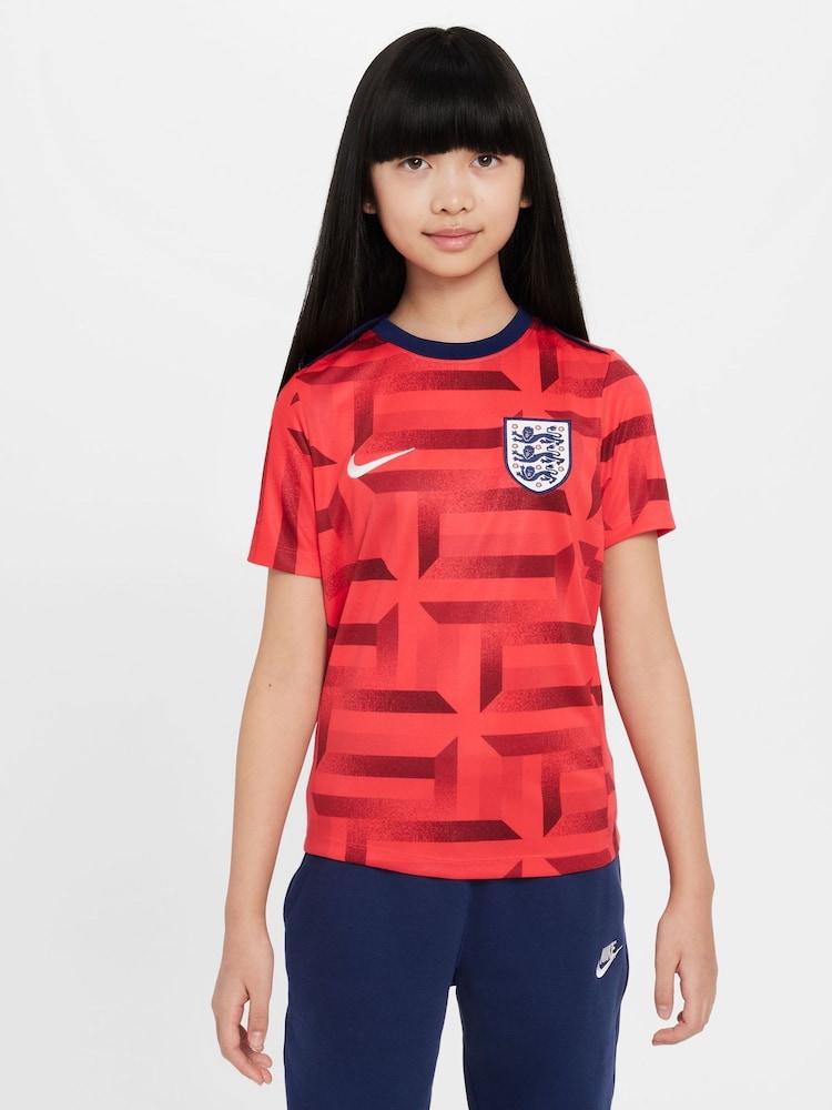 Красный - футбольный топ Nike England Academy Pre Match - Image 1 of 6