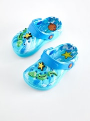 Blau/Marmoriertes Design/Krokodilmotiv - Clogs - Bild 2 von 5