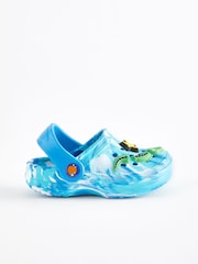 Blau/Marmoriertes Design/Krokodilmotiv - Clogs - Bild 3 von 5